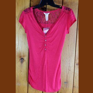 Candie's Hot Pink Women's Top NWT Medium